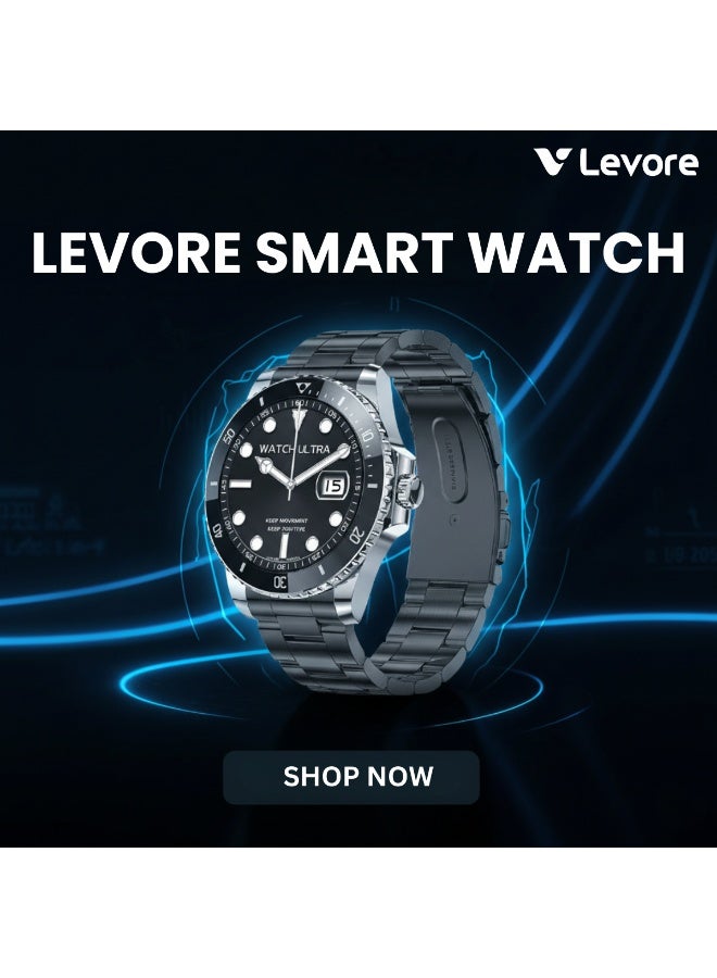 ليفور ساعة ليفور الذكية شاشة أموليد 1.43 بوصة LWS525-Black - Image 3